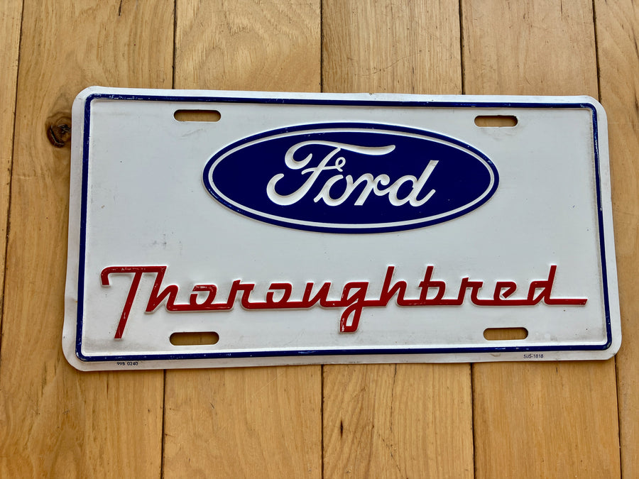 Ford Thoroughbred Booster License Plate