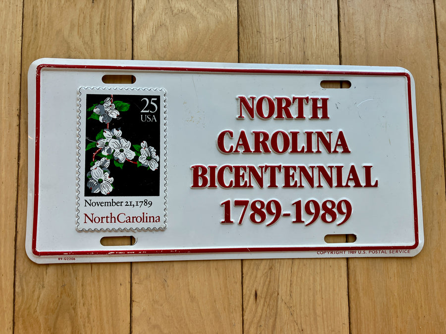 North Carolina Bicentennial Booster License Plate
