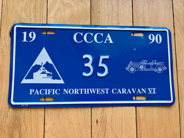 1990 Pacific Northwest Caravan Booster License Plate