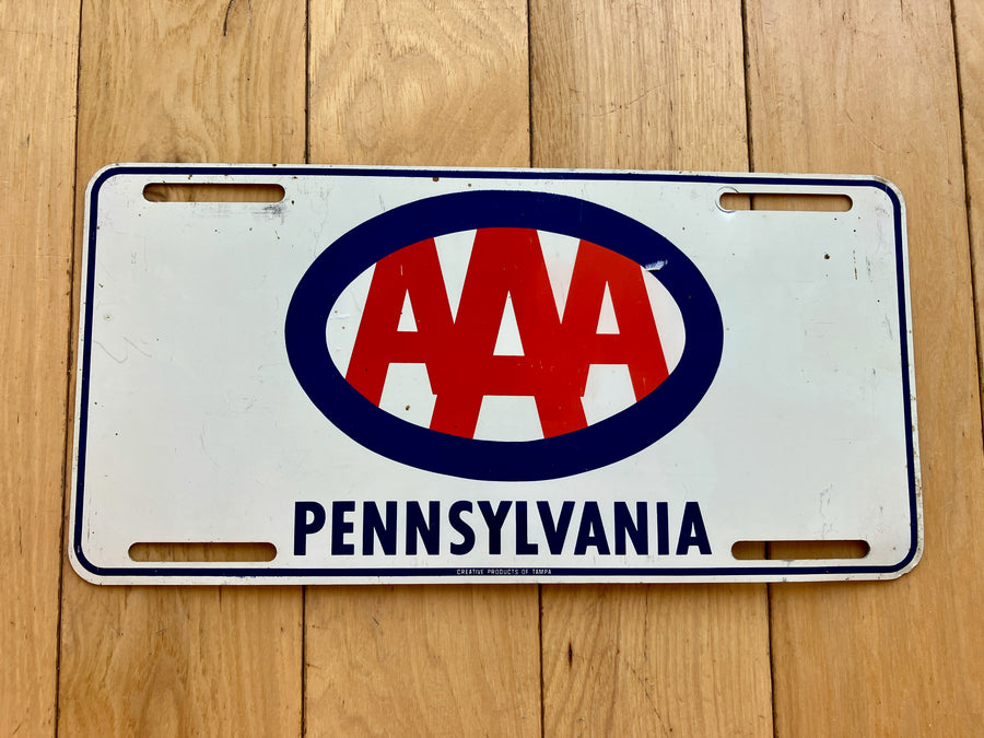 AAA Pennsylvania Booster License Plate