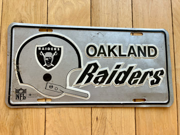 Oakland Raiders Booster License Plate