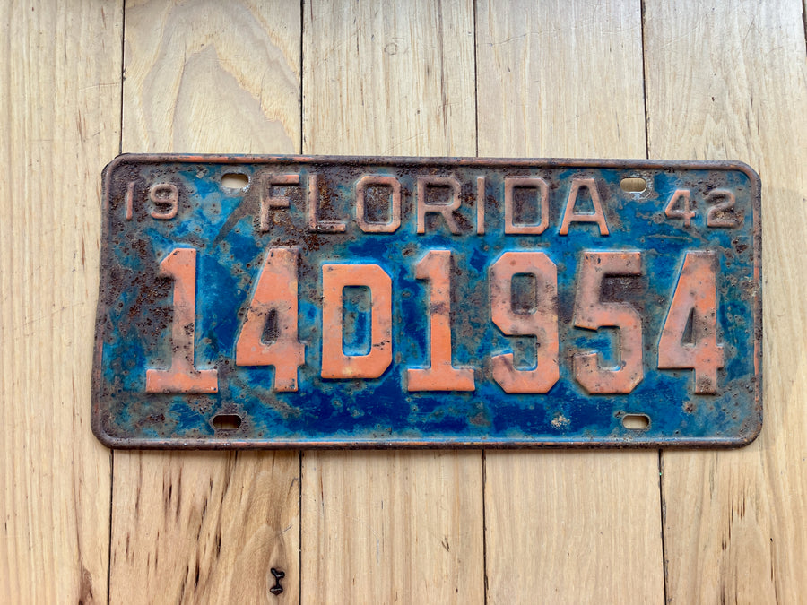 1942 Florida License Plate