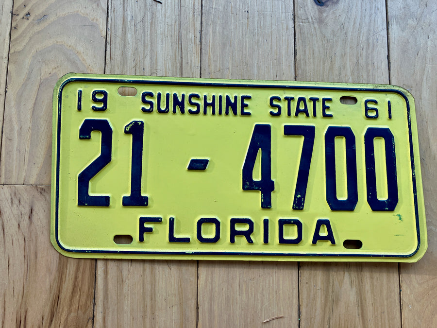 1961 Florida License Plate