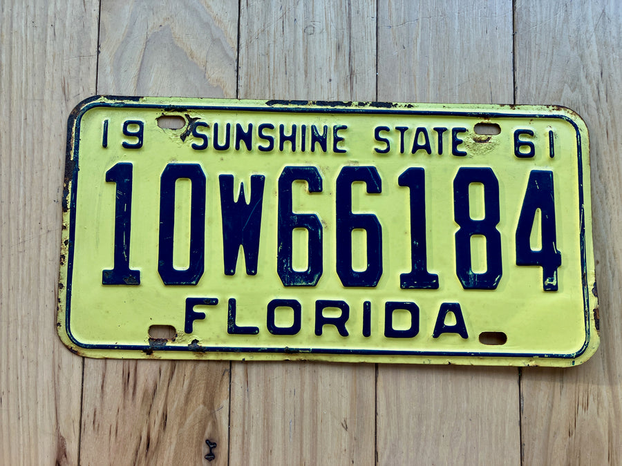 1961 Florida License Plate