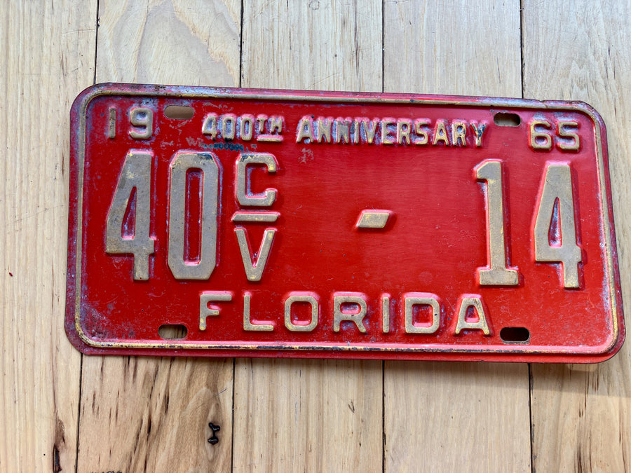 1965 Florida License Plate