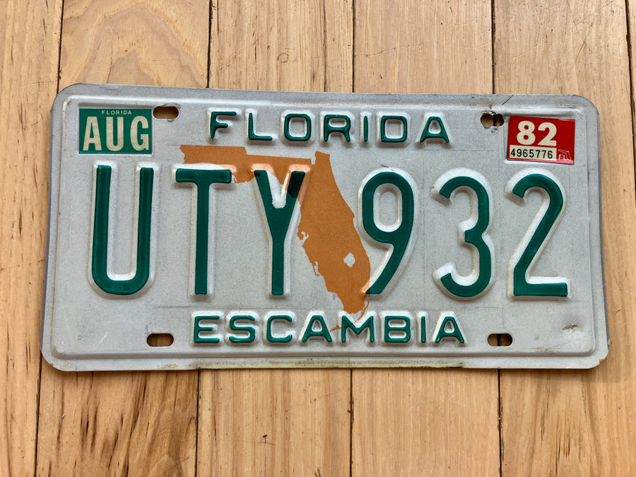 1982 Florida Escambia License Plate