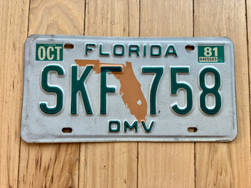 1981 Florida DMV License Plate