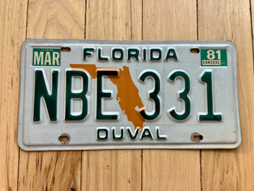 1981 Florida Duval License Plate