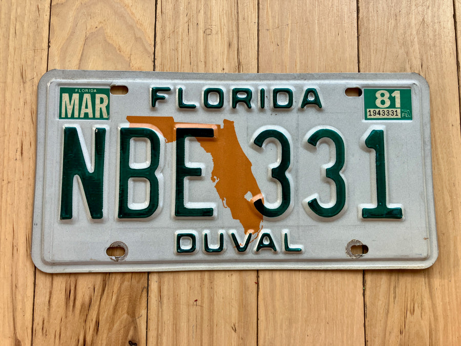 1981 Florida Duval License Plate