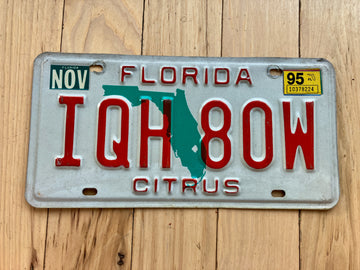 1995 Florida Citrus License Plate