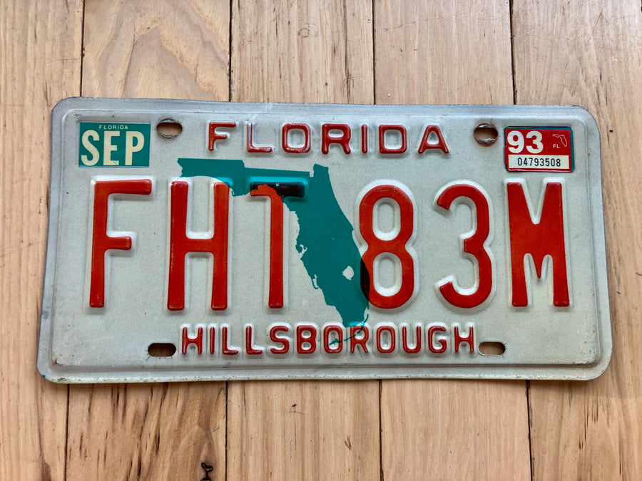 1993 Florida Hillsborough License Plate