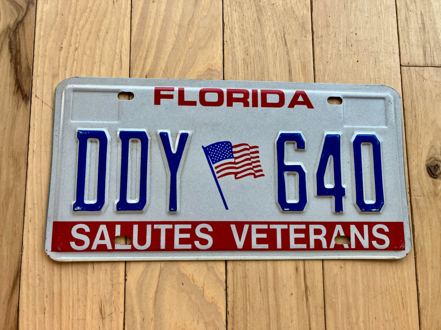 Florida Salutes Veterans License Plate