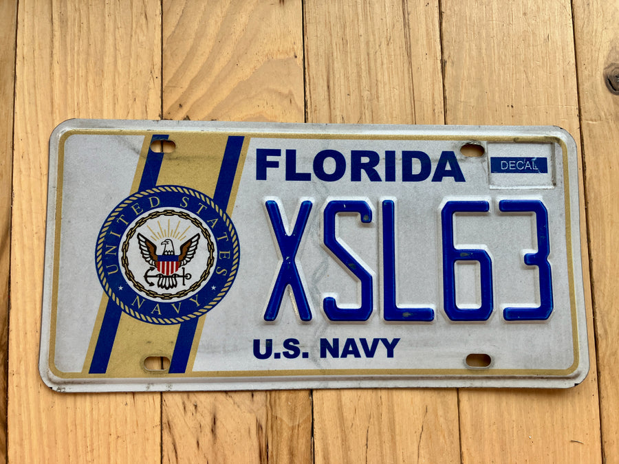 Florida US Navy License Plate