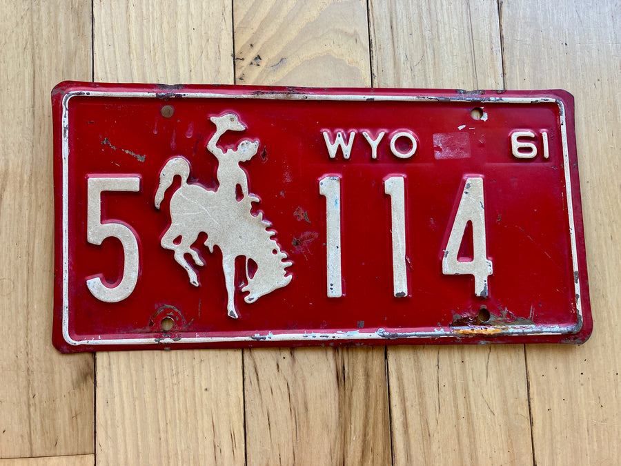 1961 Wyoming License Plate