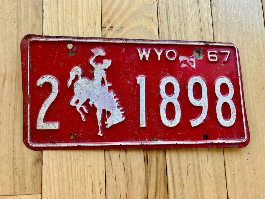 1967 Wyoming License Plate
