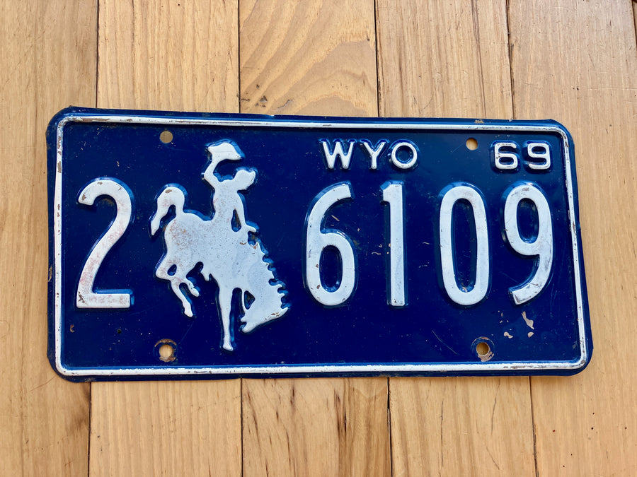 1969 Wyoming License Plate