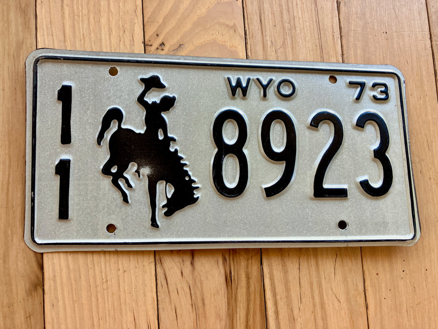 1973 Wyoming License Plate