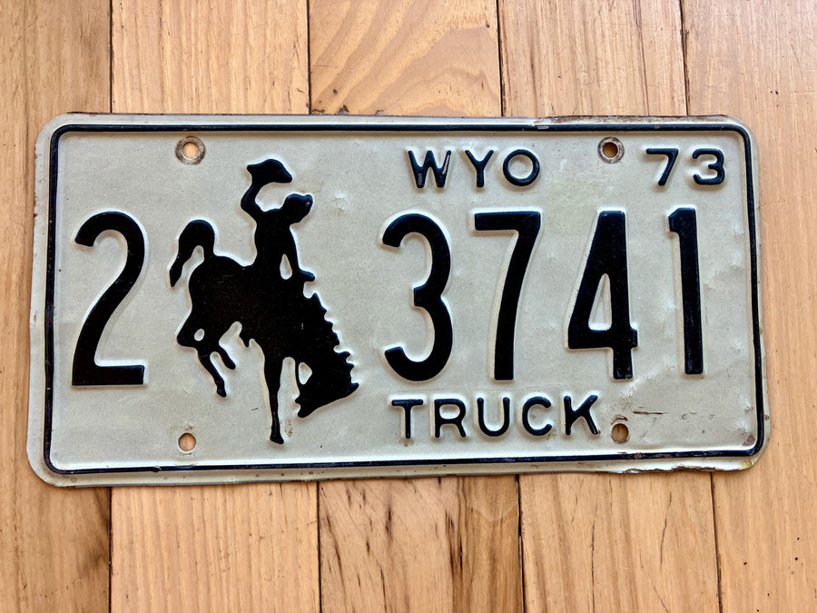 1973 Wyoming Truck License Plate