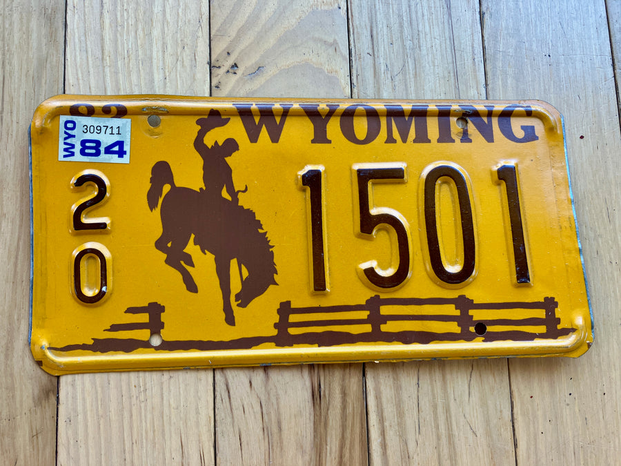 1984 Wyoming License Plate