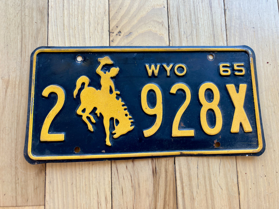 1965 Wyoming License Plate