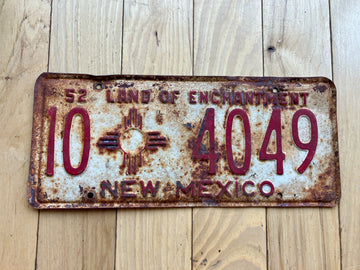 1952 New Mexico License Plate