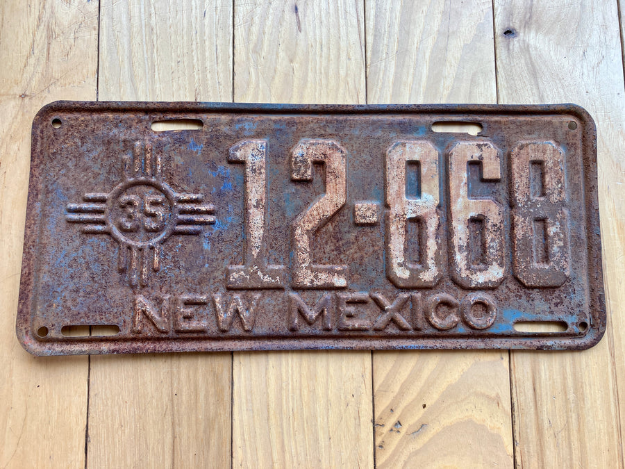 1935 New Mexico License Plate