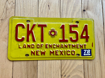 1978 New Mexico License Plate
