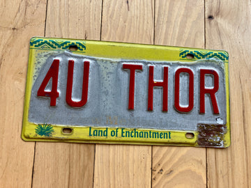 New Mexico Vanity License Plate 4U THOR