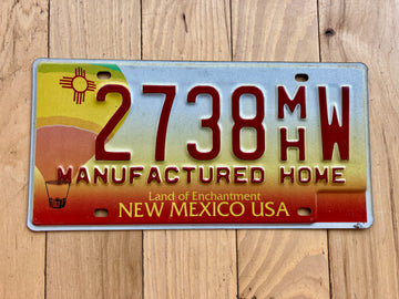 New Mexico Manufactured Home License Plate