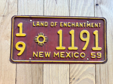 1959 New Mexico License Plate
