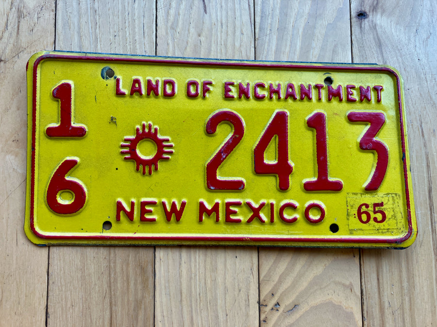 1965 New Mexico License Plate