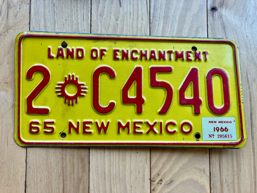 1966 New Mexico License Plate