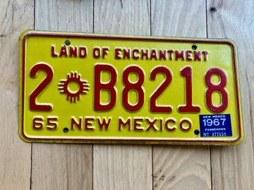 1967 New Mexico License Plate