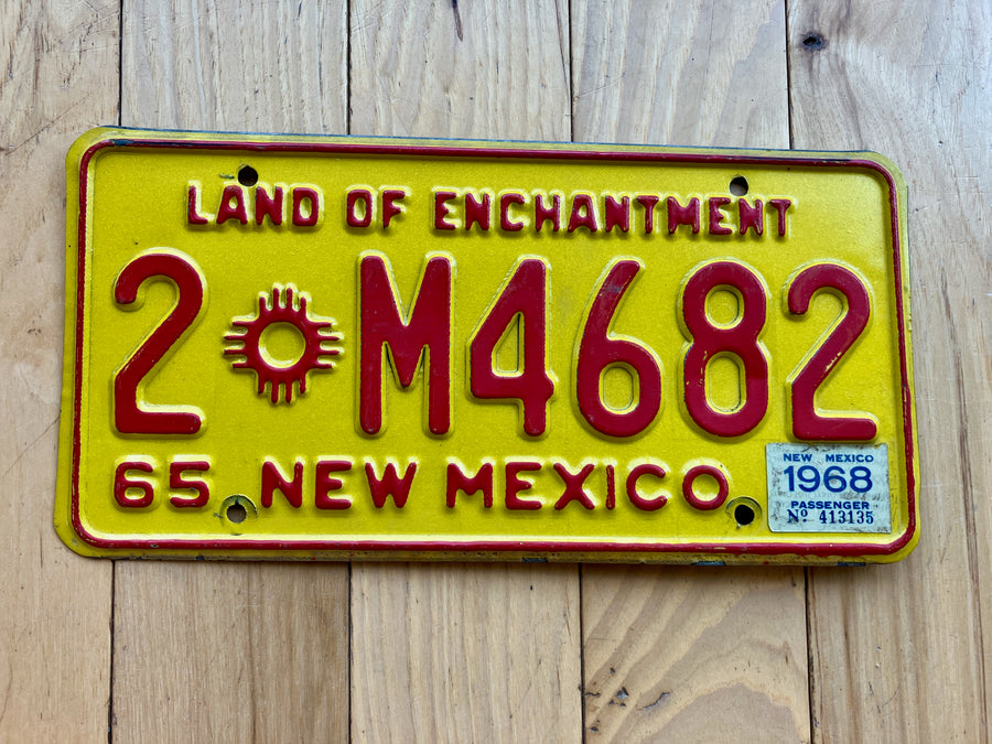 1968 New Mexico License Plate