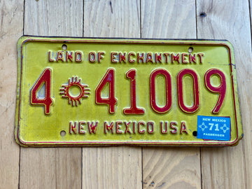 1971 New Mexico License Plate
