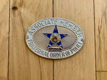 Associate Member Fraternal Order Of Police License Plate Topper