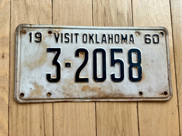 1960 Oklahoma License Plate