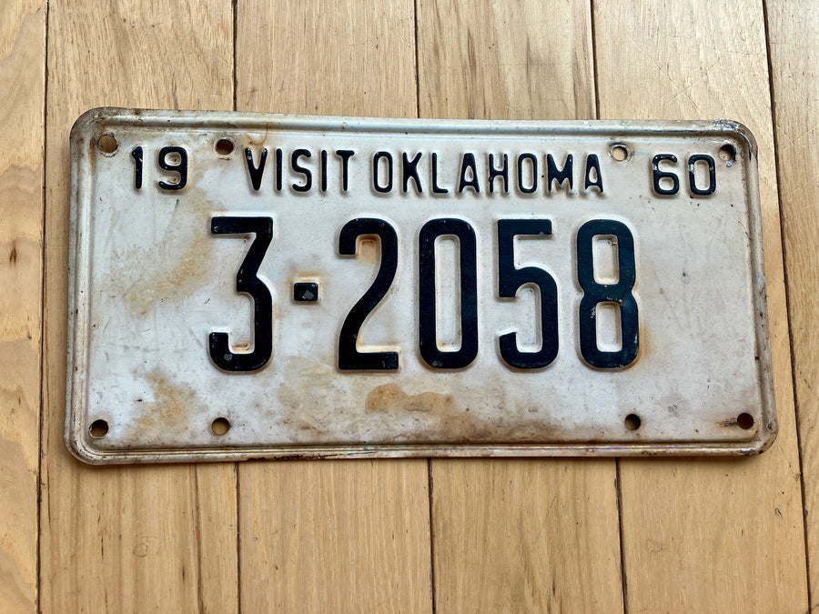 1960 Oklahoma License Plate
