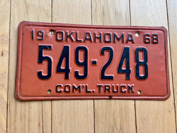 1968 Oklahoma Commercial Truck License Plate