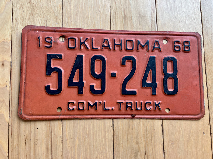 1968 Oklahoma Commercial Truck License Plate