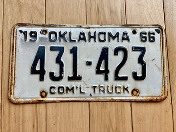 1966 Oklahoma Commercial Truck License Plate