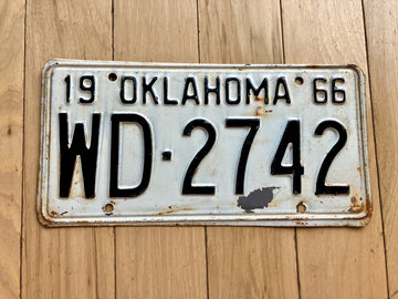 1966 Oklahoma License Plate