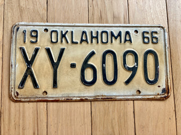 1966 Oklahoma License Plate