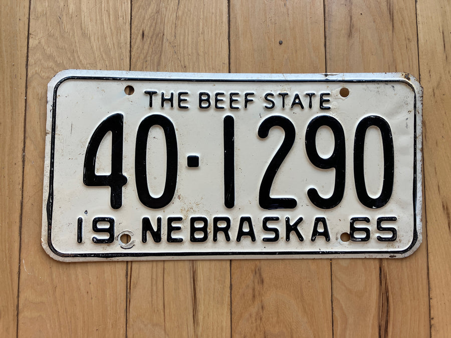 1965 Nebraska License Plate