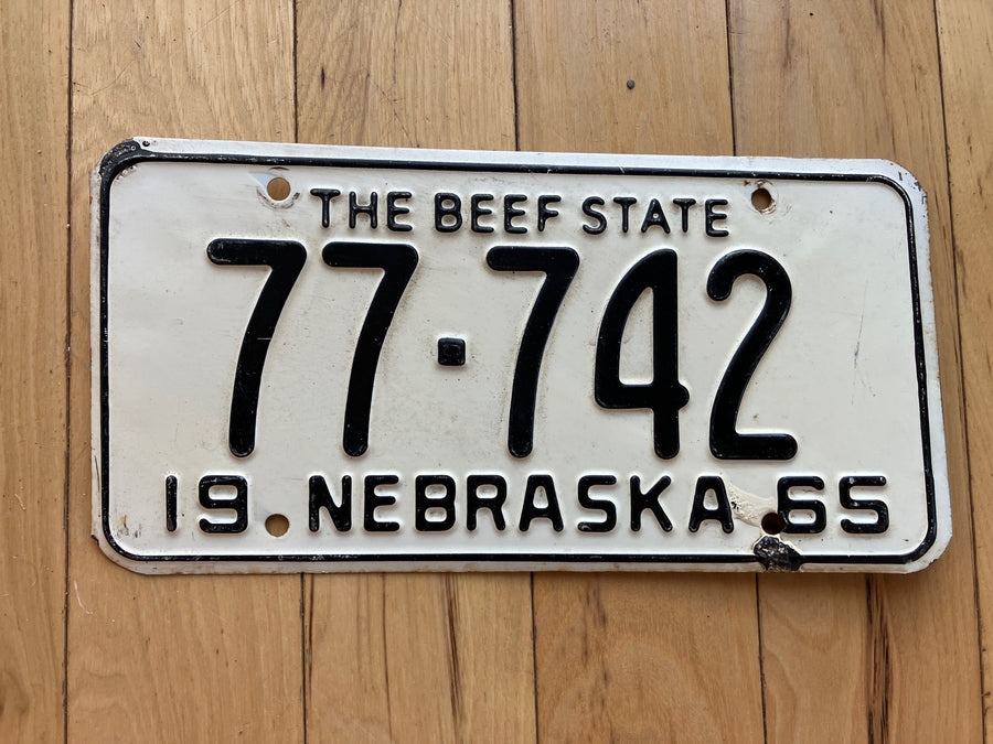 1965 Nebraska License Plate