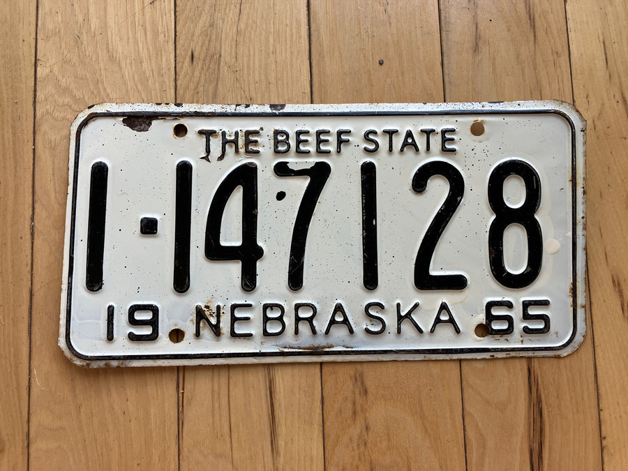 1965 Nebraska License Plate
