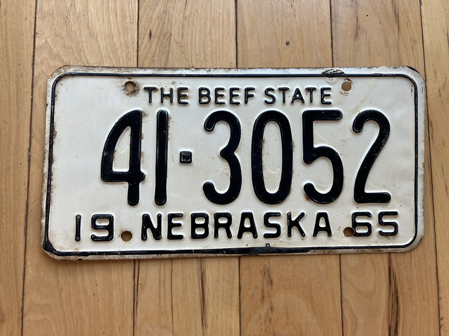 1965 Nebraska License Plate
