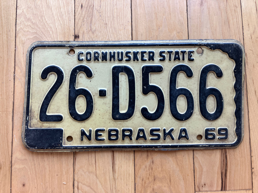 1969 Nebraska License Plate