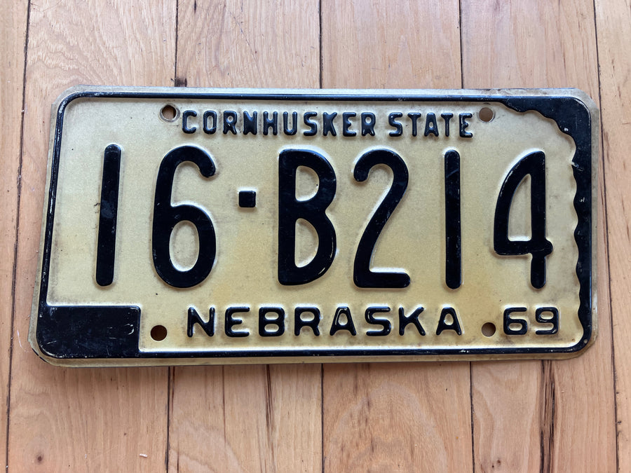 1969 Nebraska License Plate