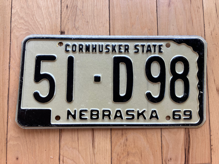 1969 Nebraska License Plate